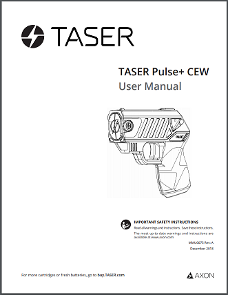 Taser Pulse Plus CEW User Manual